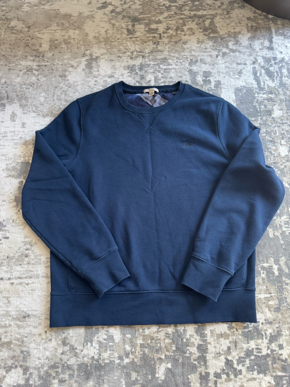 Burberry Men's Navy Crewneck Sweatshirt